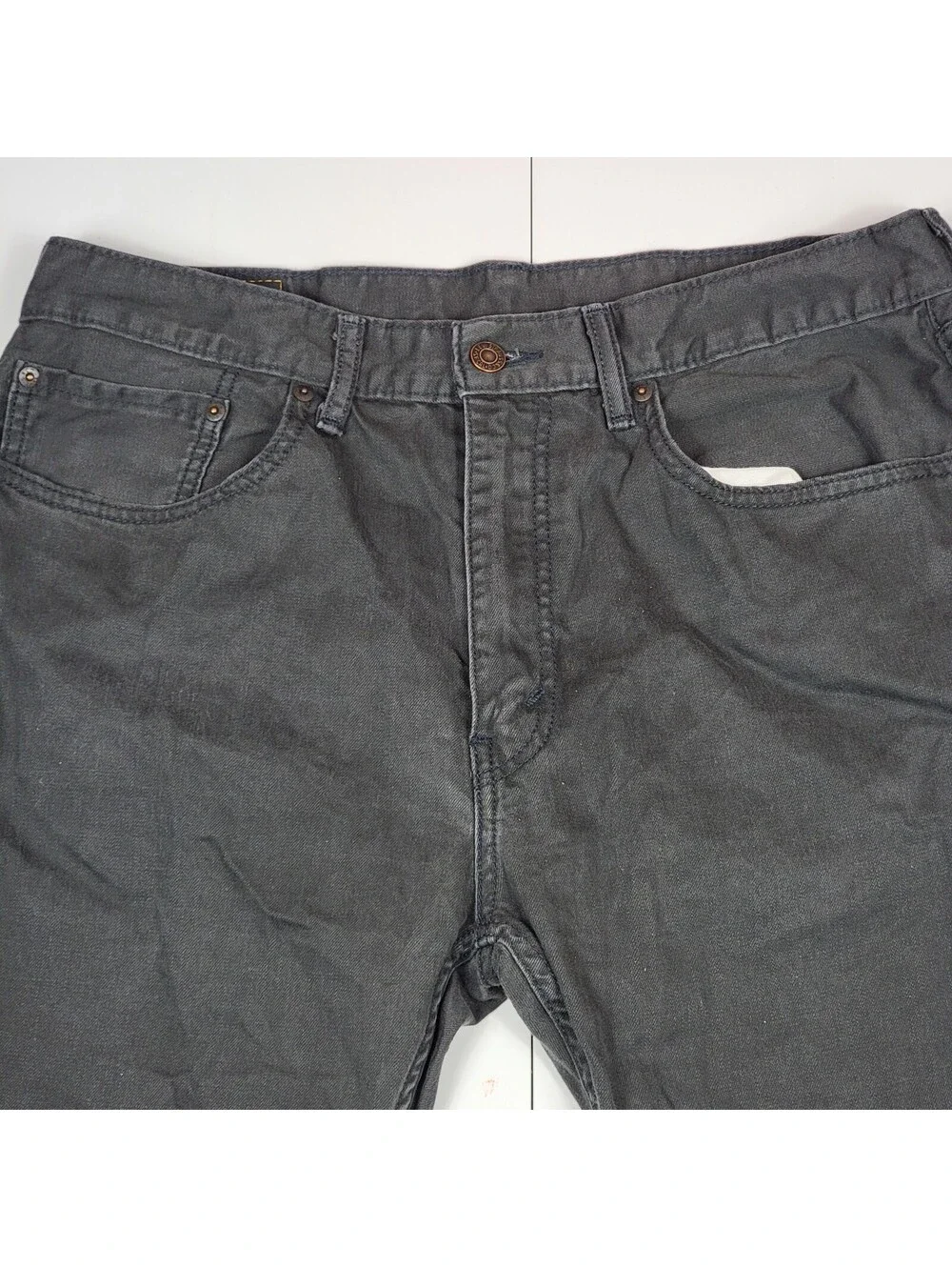 Levi's 505 Black Straight Leg Jeans W36 L30 Charcoal Classic